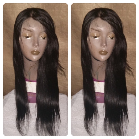20" Brazilian unprocessed lacefront glueless human hair wig - Picture 1 of 7